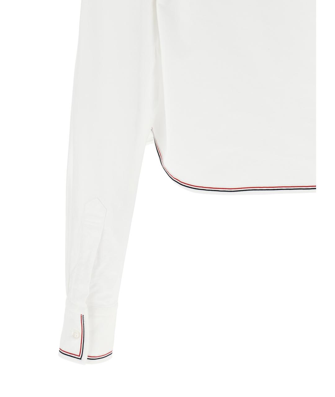 THOM BROWNE Белая хлопковая рубашка, фото 4