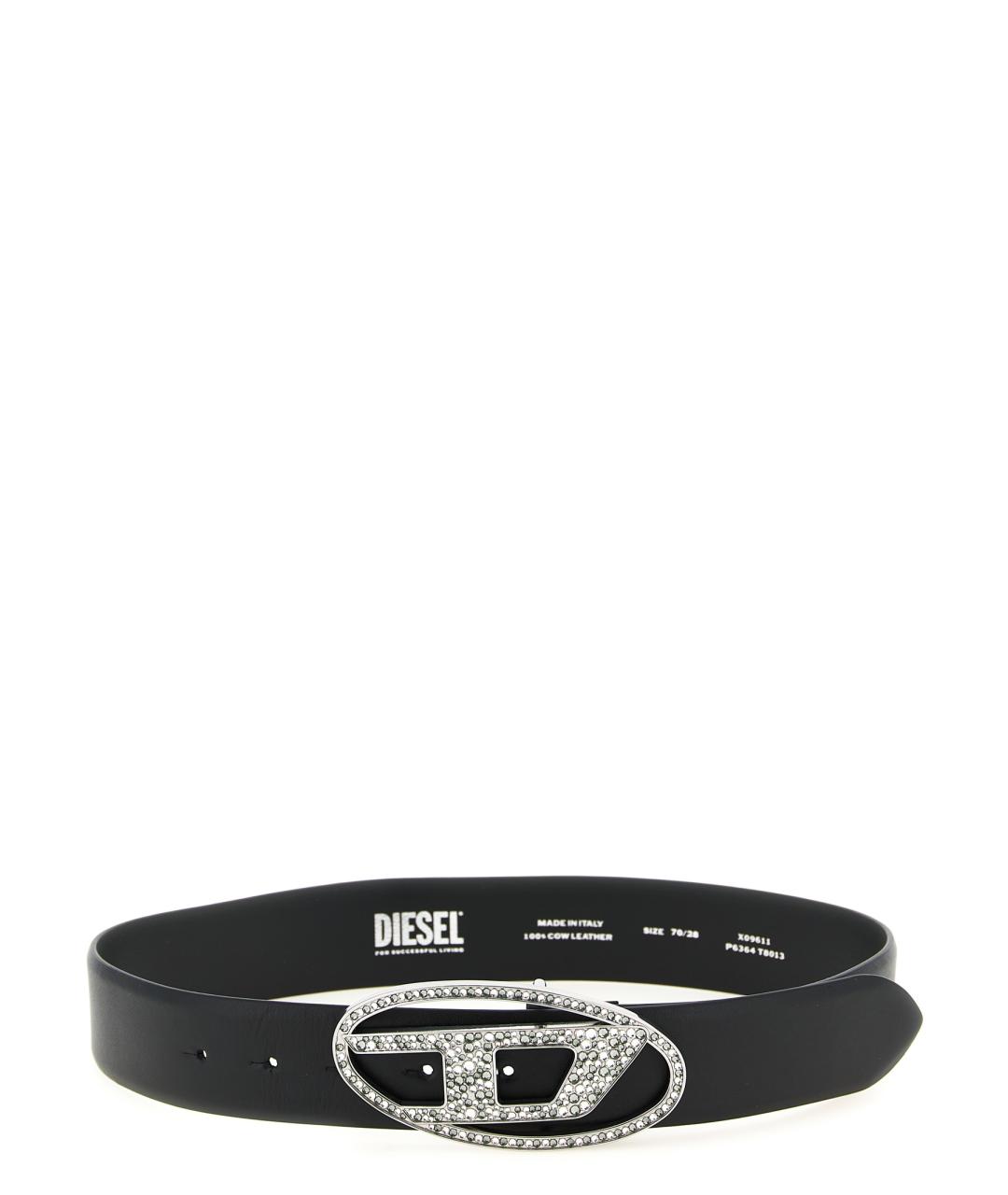 DIESEL Черный кожаный ремень, фото 1
