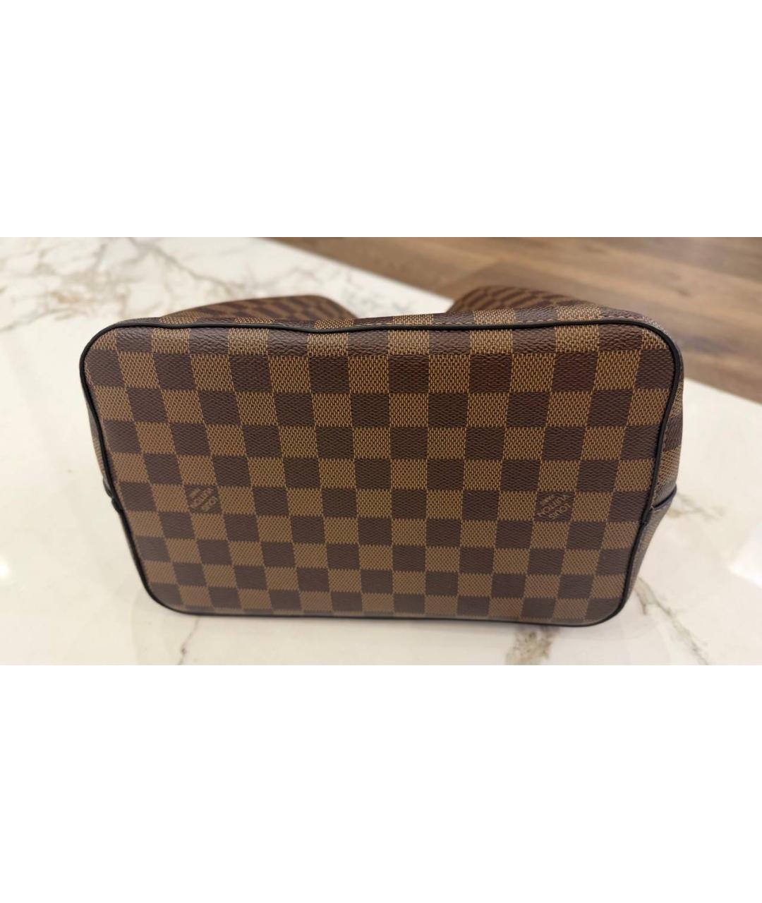 LOUIS VUITTON Коричневая кожаная сумка тоут, фото 8