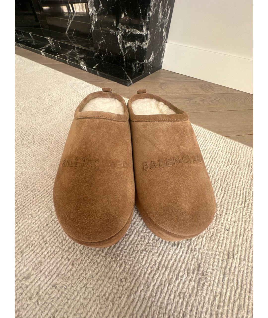 BALENCIAGA Коричневые замшевые ботинки, фото 8