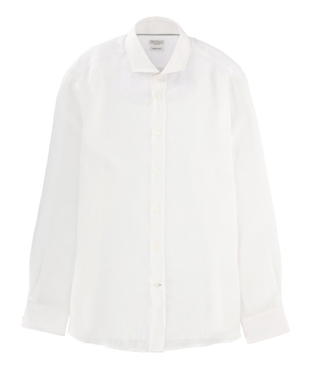 BRUNELLO CUCINELLI Белая льняная кэжуал рубашка, фото 1