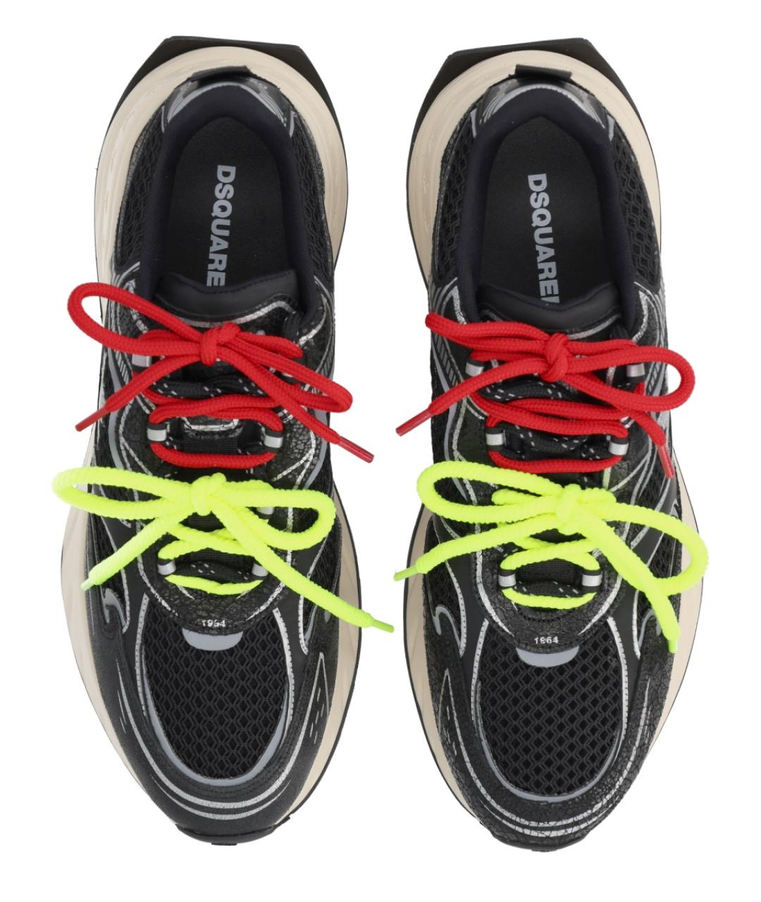 DSQUARED2 Черные синтетические низкие кроссовки / кеды, фото 5