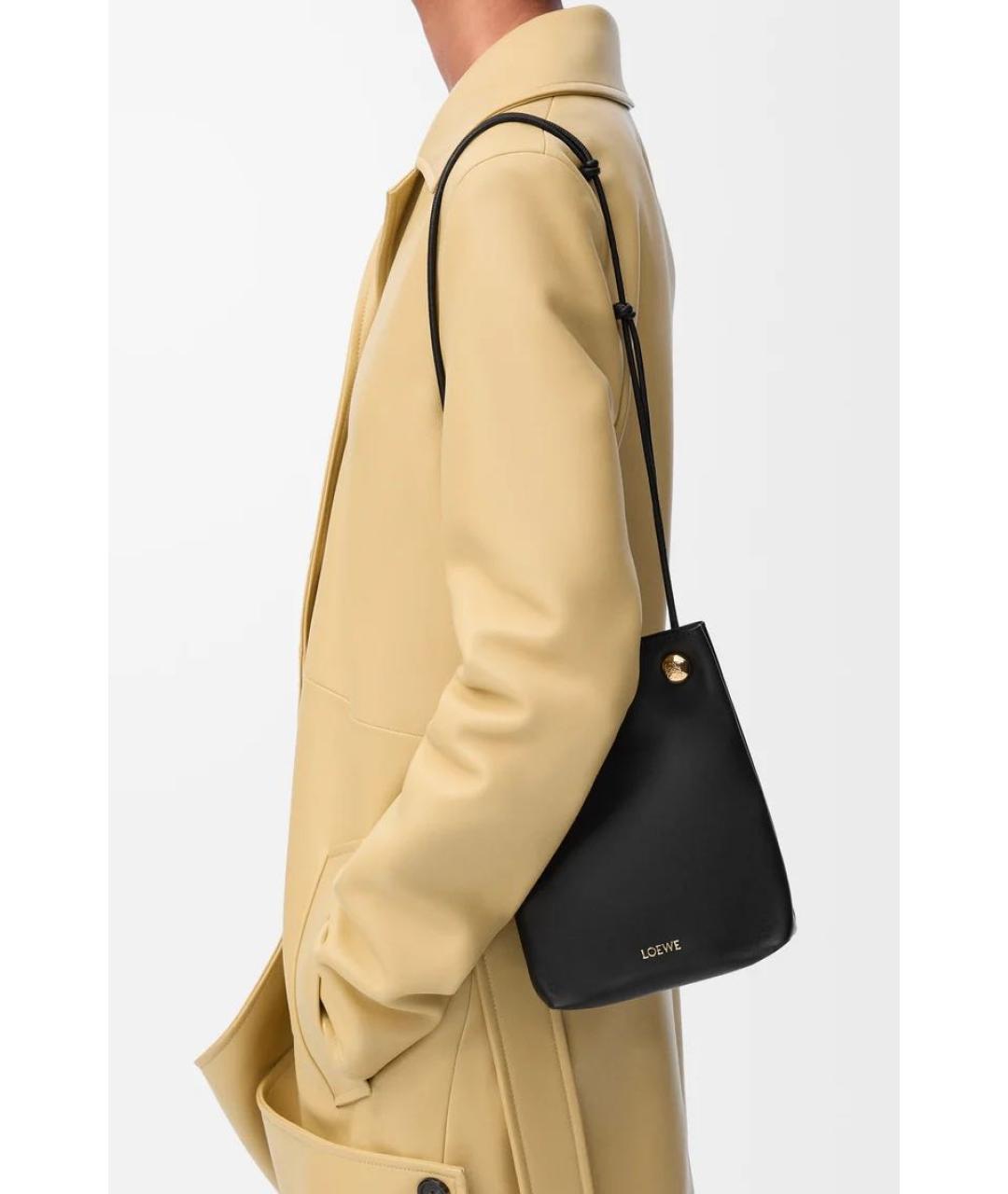 LOEWE Черная кожаная сумка через плечо, фото 2