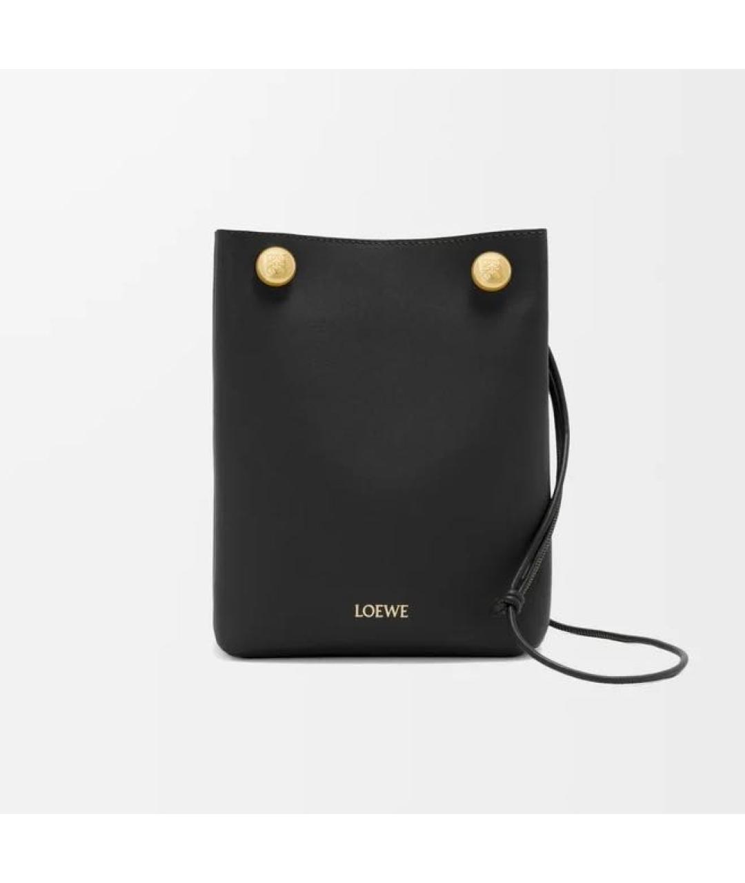 LOEWE Черная кожаная сумка через плечо, фото 6