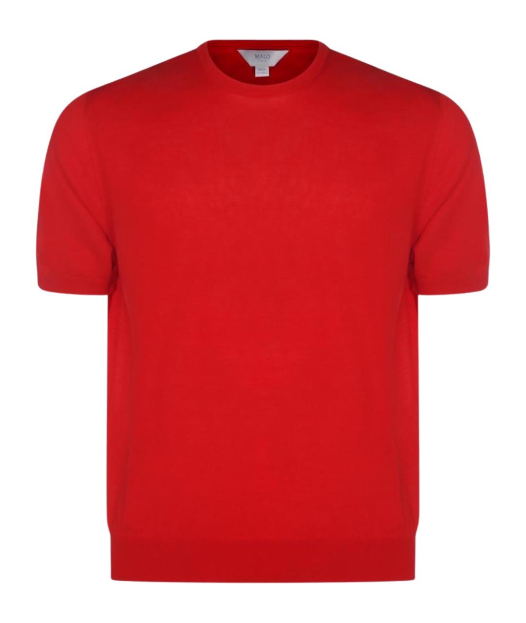 MALO Красная хлопковая футболка, фото 1