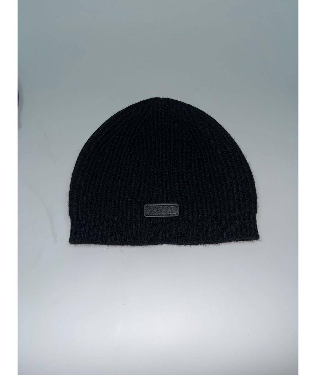 ZILLI Черная шерстяная шапка, фото 4