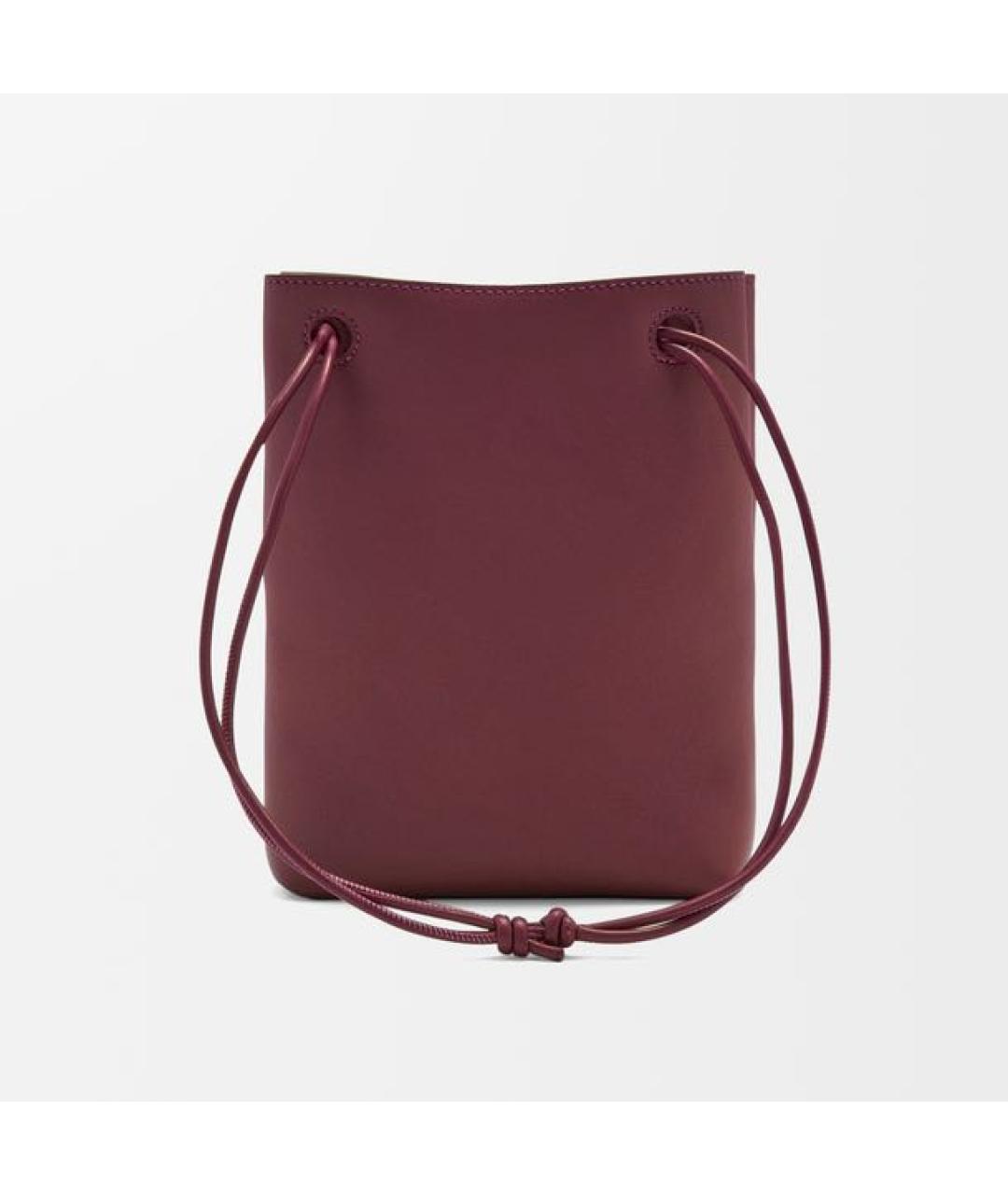 LOEWE Бордовая кожаная сумка через плечо, фото 4