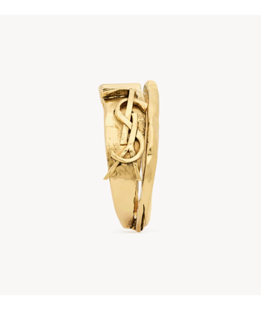 SAINT LAURENT Золотой латунный браслет, фото 2