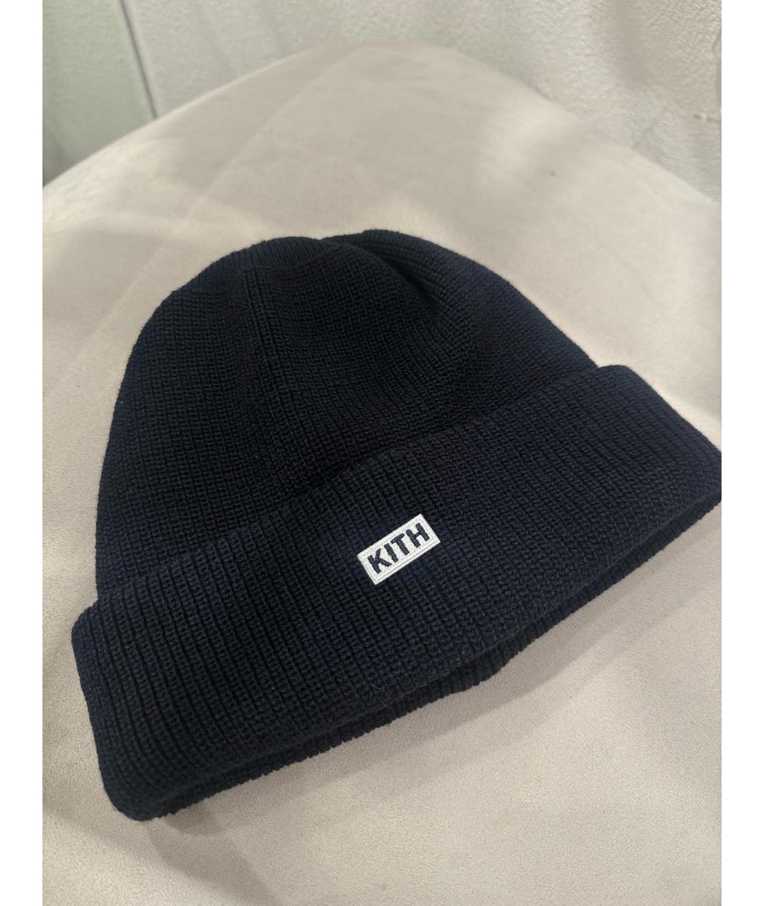 KITH Темно-синяя шерстяная шапка, фото 4