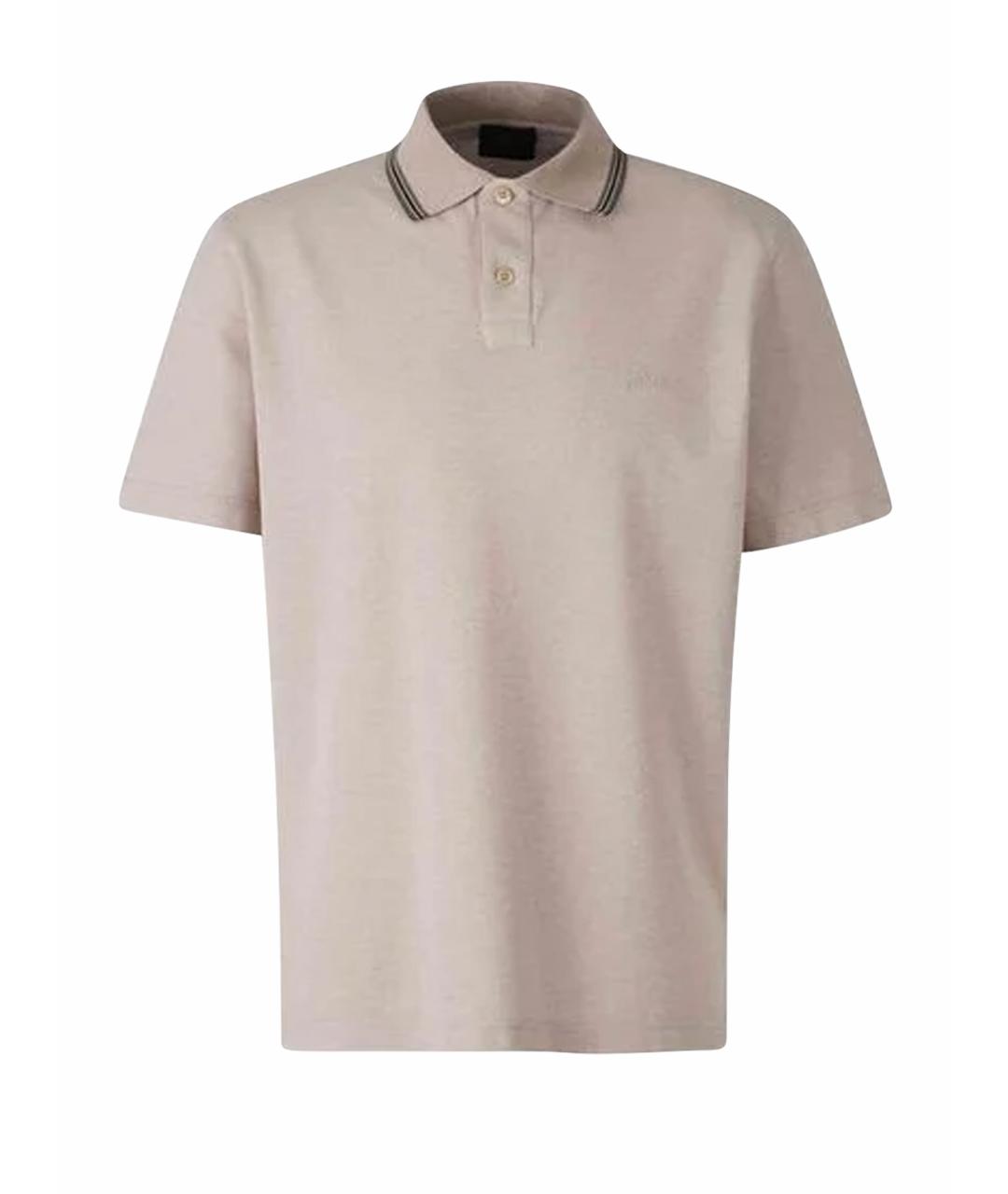 BRIONI Розовое хлопковое поло с коротким рукавом, фото 1