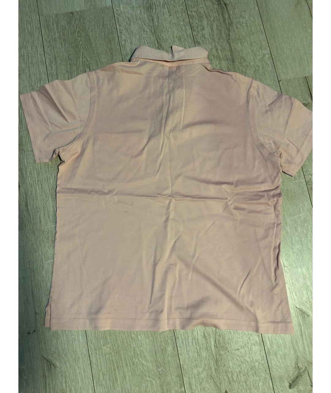 BRIONI Розовое хлопковое поло с коротким рукавом, фото 2