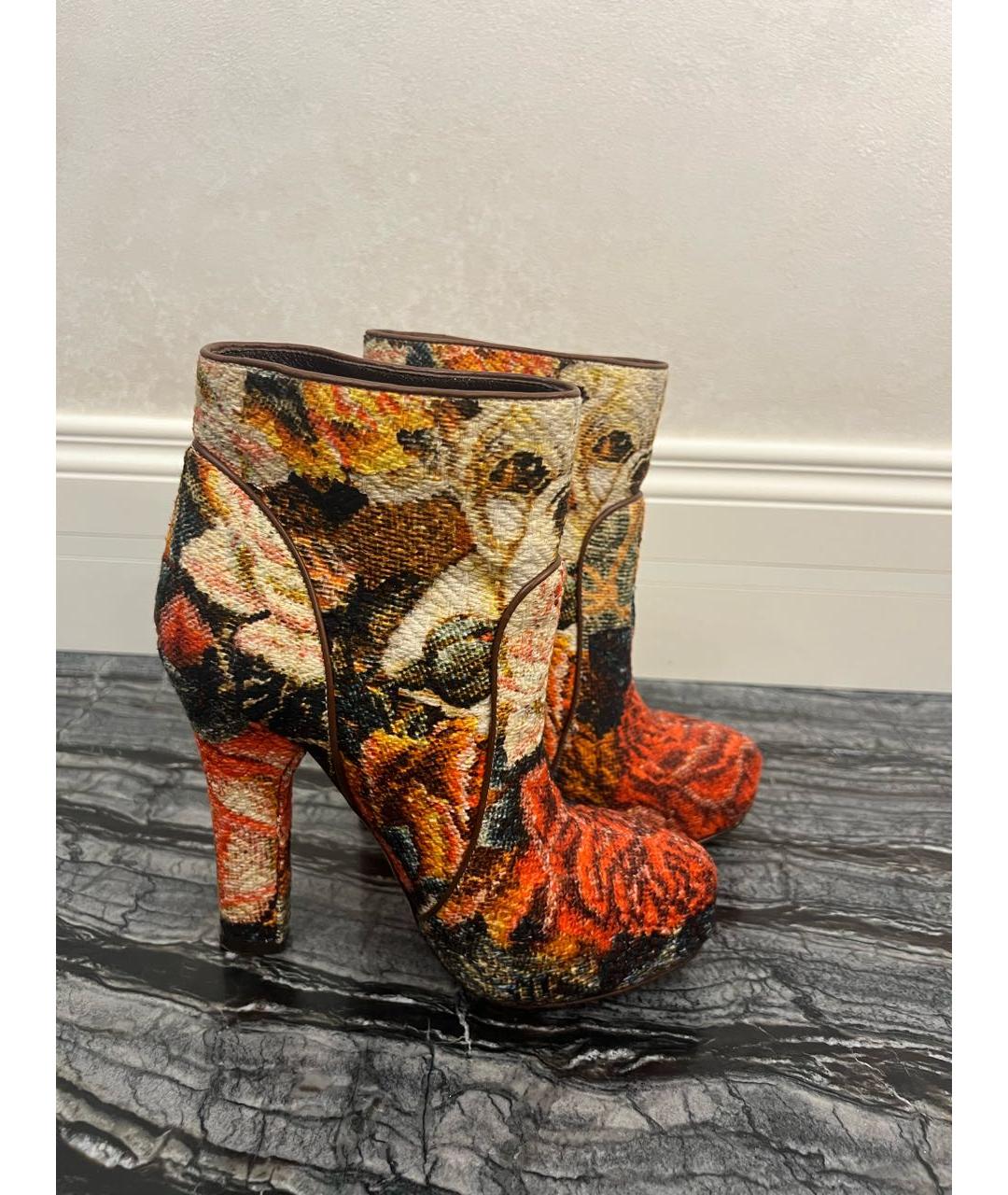 DOLCE&GABBANA Мульти текстильные ботильоны, фото 6