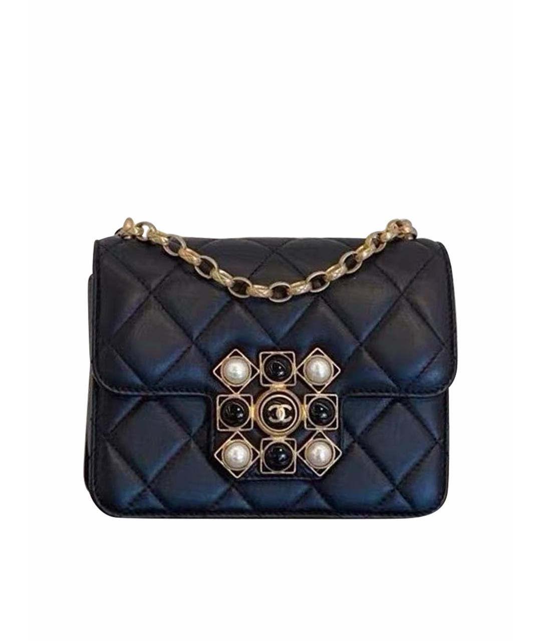 CHANEL Черная кожаная сумка через плечо, фото 1