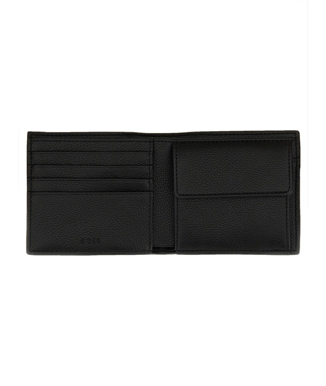 HUGO BOSS Черный полиуретановый кошелек, фото 3