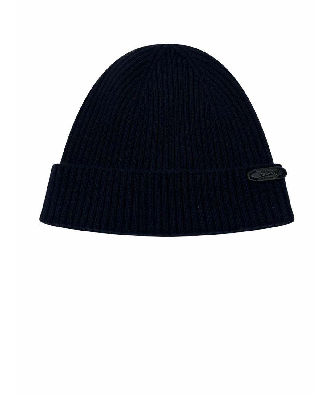 BRIONI Темно-синяя шерстяная шапка, фото 1