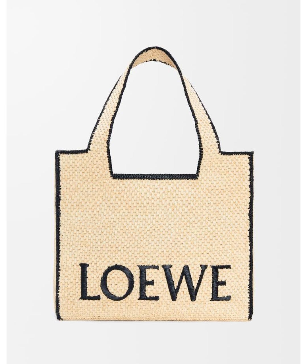 LOEWE Бежевая сумка тоут, фото 6