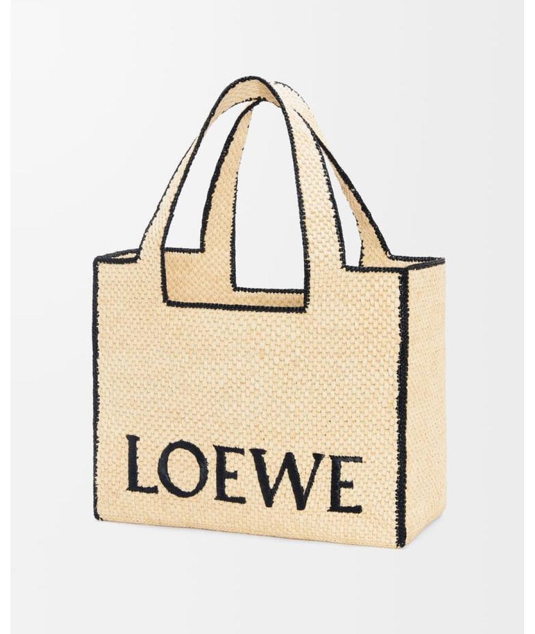 LOEWE Бежевая сумка тоут, фото 4