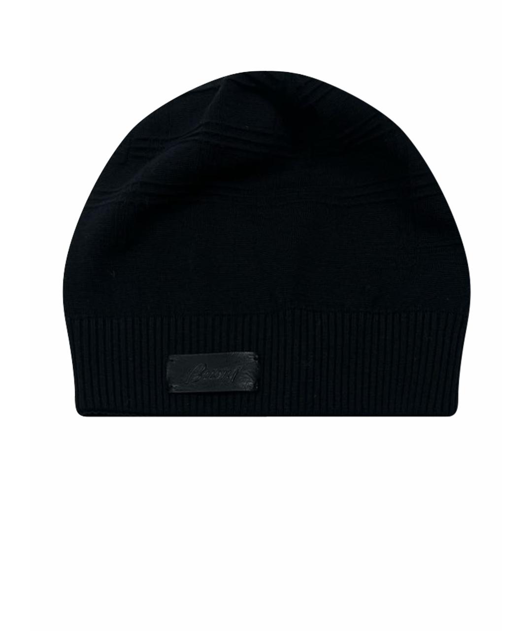 BRIONI Черная шерстяная шапка, фото 1