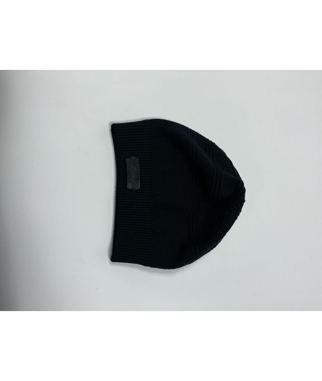 BRIONI Черная шерстяная шапка, фото 4