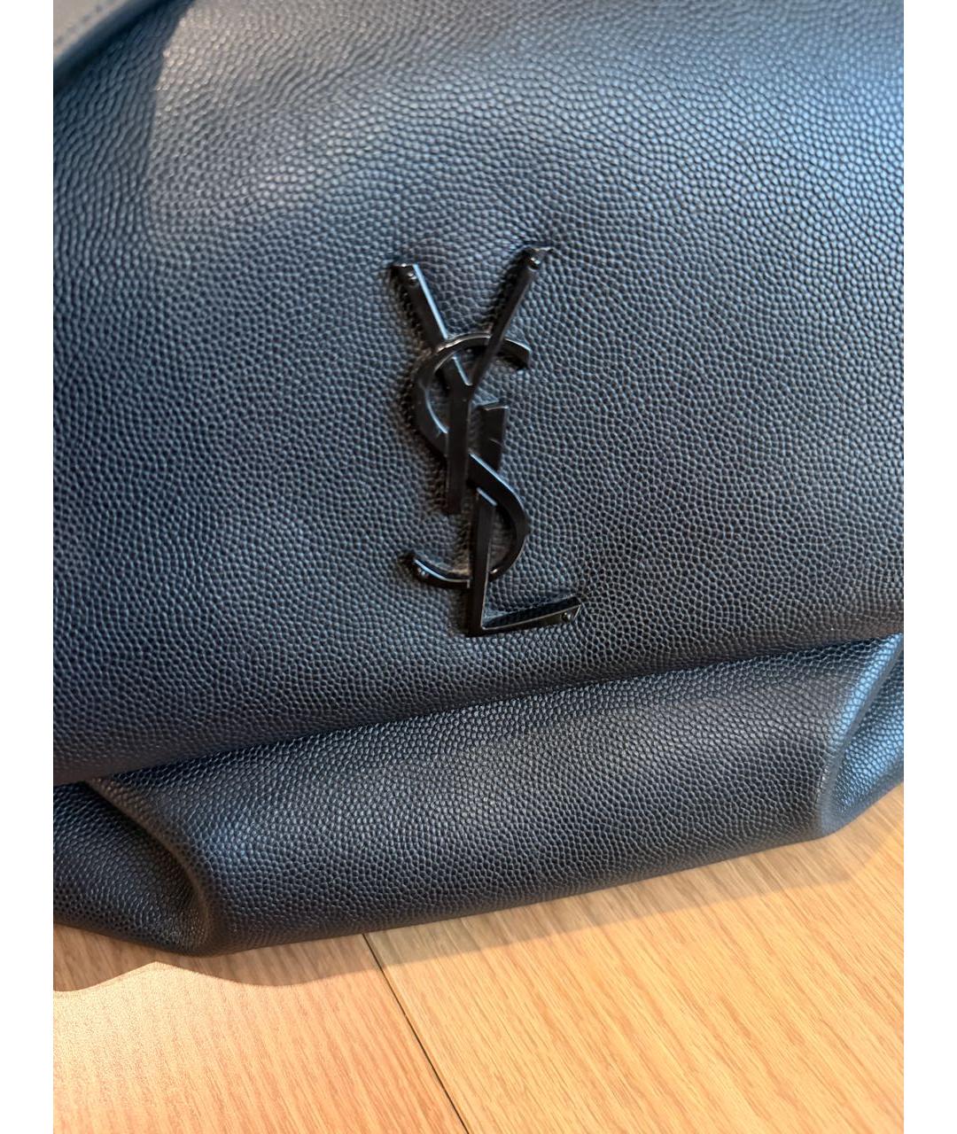 SAINT LAURENT Черная кожаная сумка через плечо, фото 2