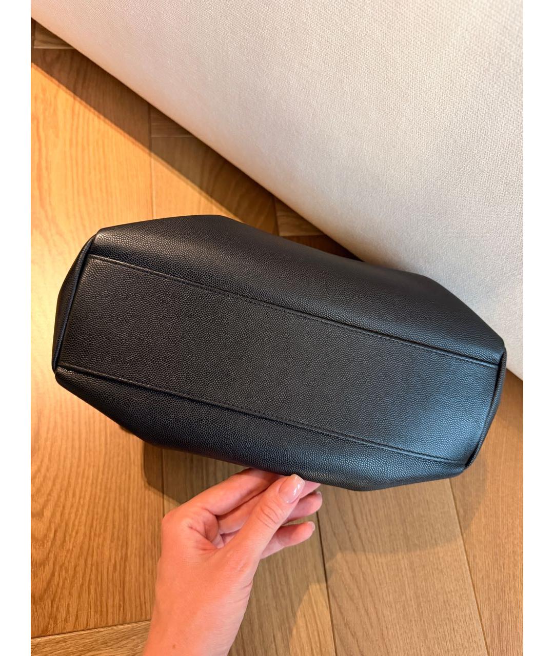 SAINT LAURENT Черная кожаная сумка через плечо, фото 6