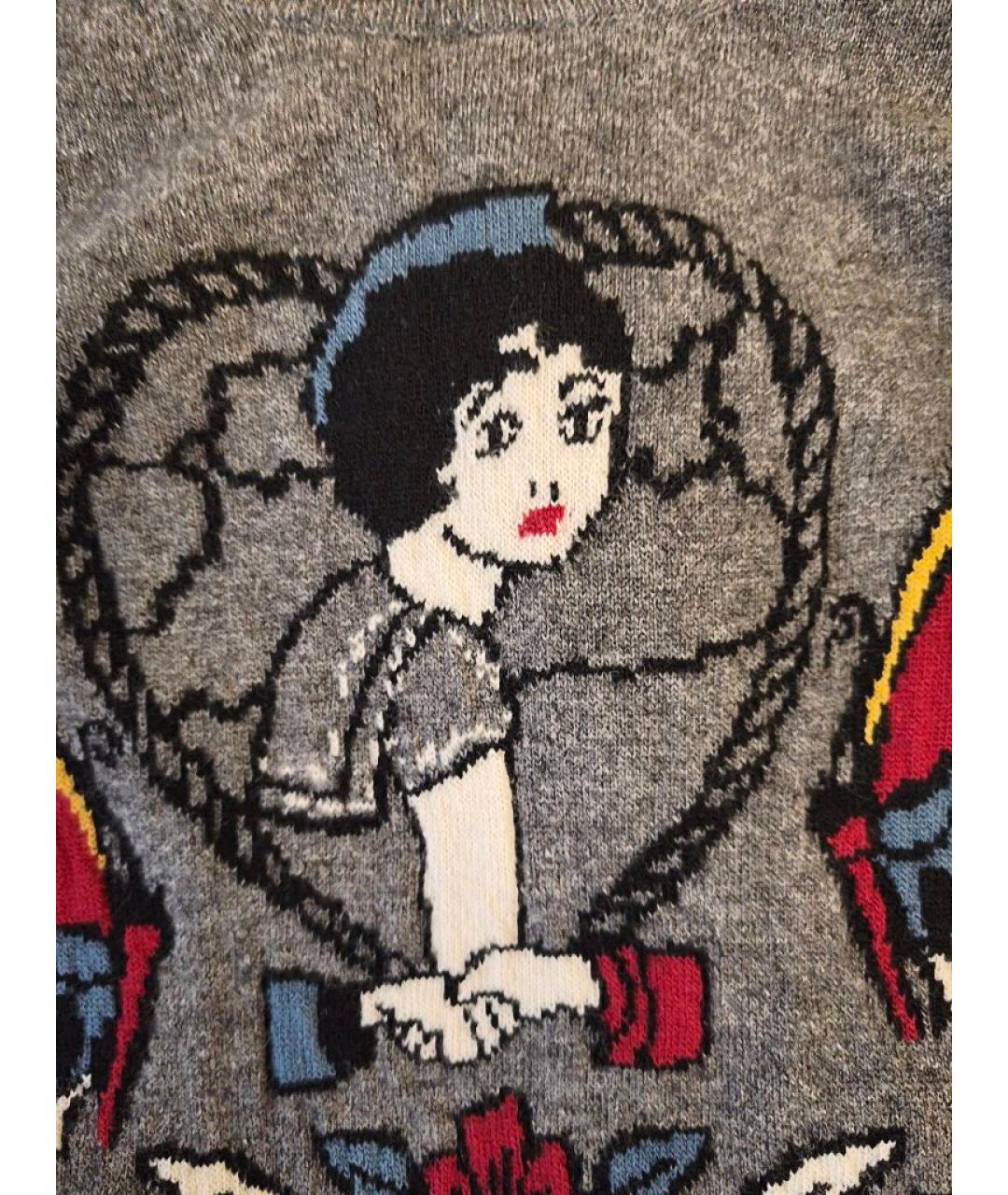 VALENTINO Серый кашемировый джемпер / свитер, фото 5