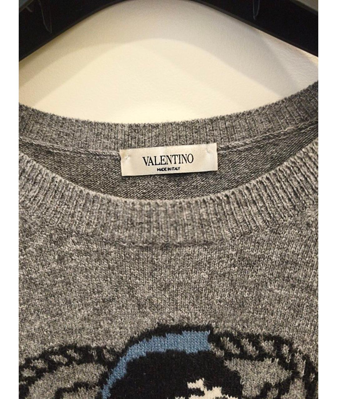VALENTINO Серый кашемировый джемпер / свитер, фото 3