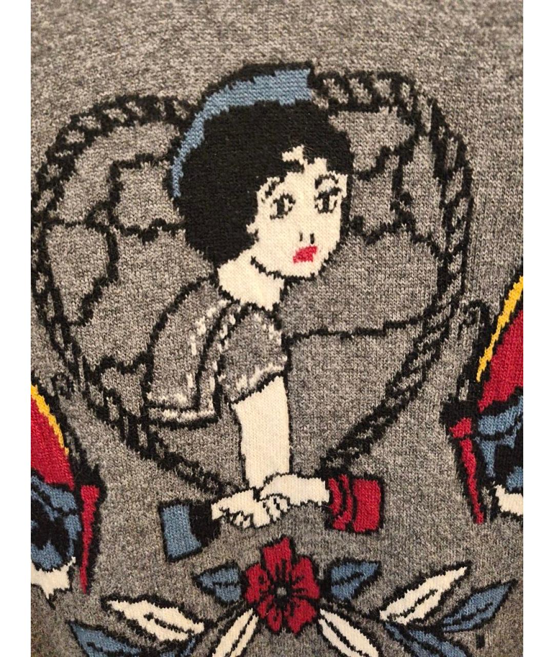 VALENTINO Серый кашемировый джемпер / свитер, фото 4