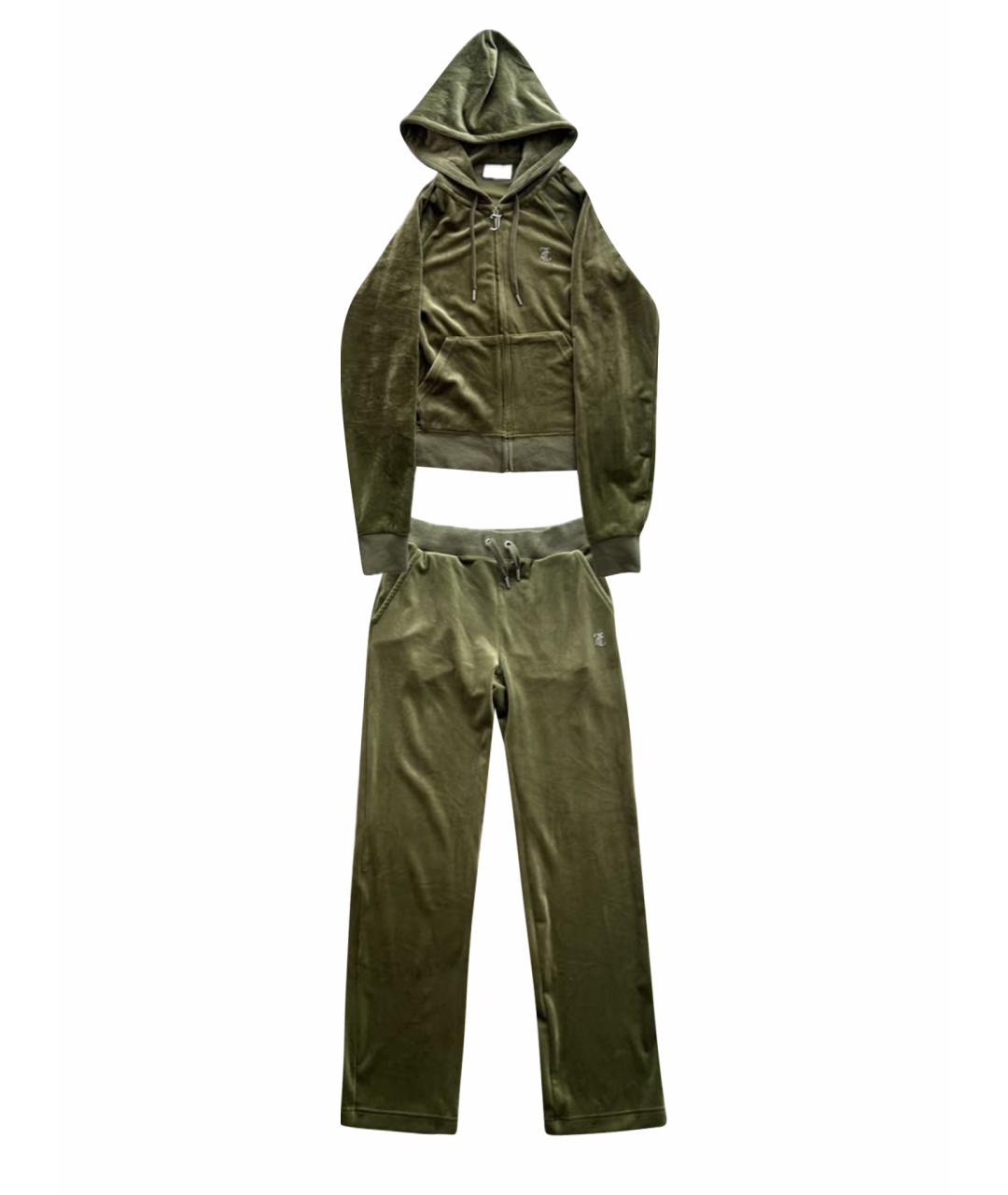JUICY COUTURE Хаки велюровый спортивные костюмы, фото 1