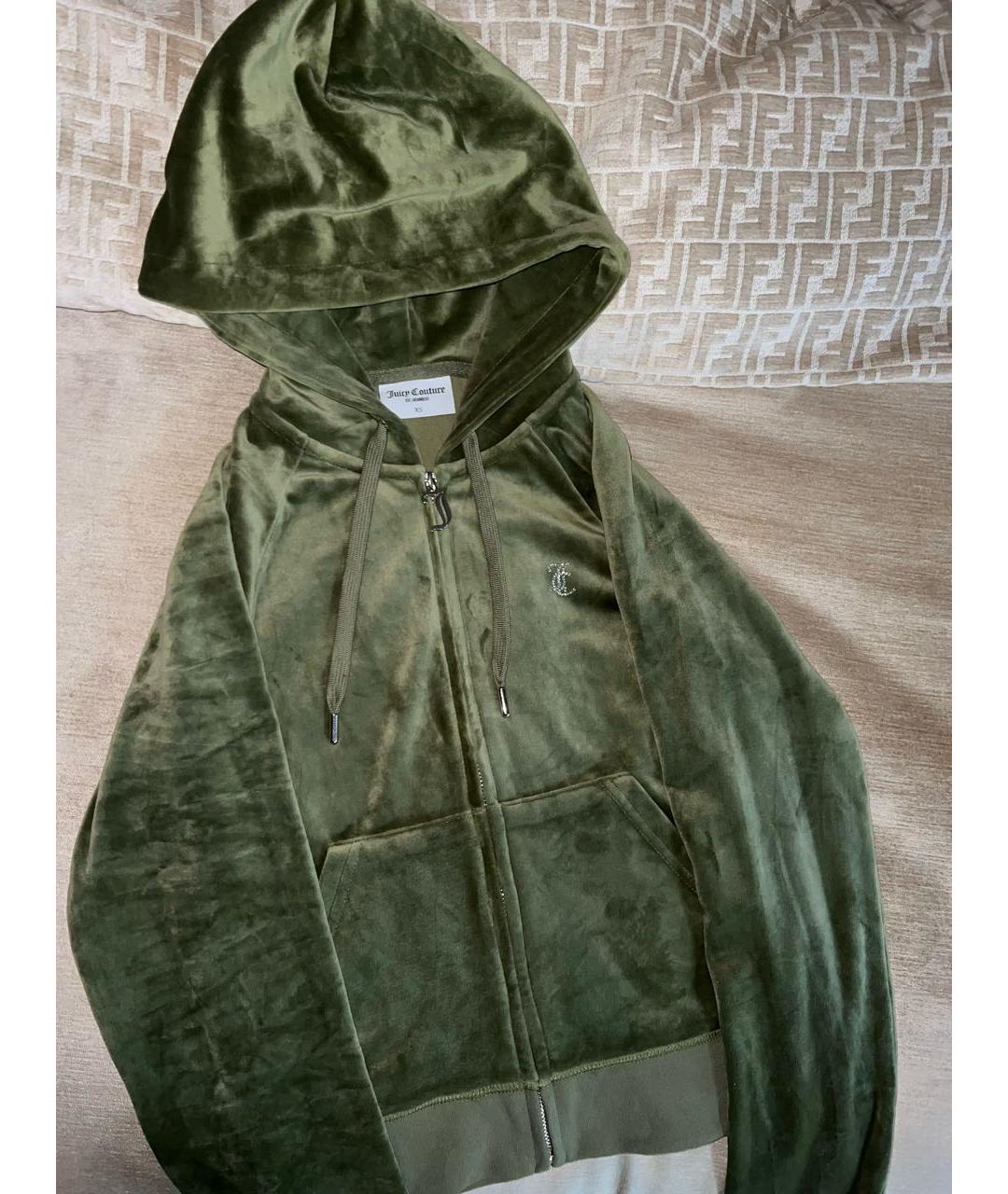 JUICY COUTURE Хаки велюровый спортивные костюмы, фото 3