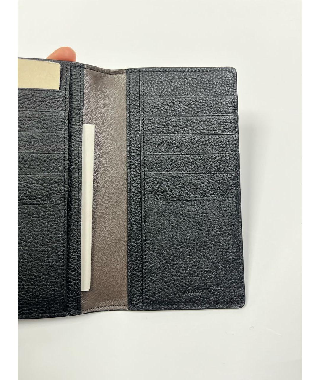 BRIONI Черный кожаный кардхолдер, фото 3