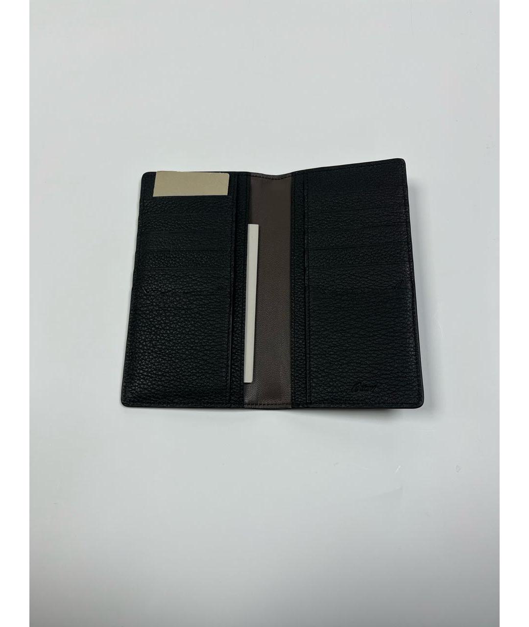 BRIONI Черный кожаный кардхолдер, фото 2