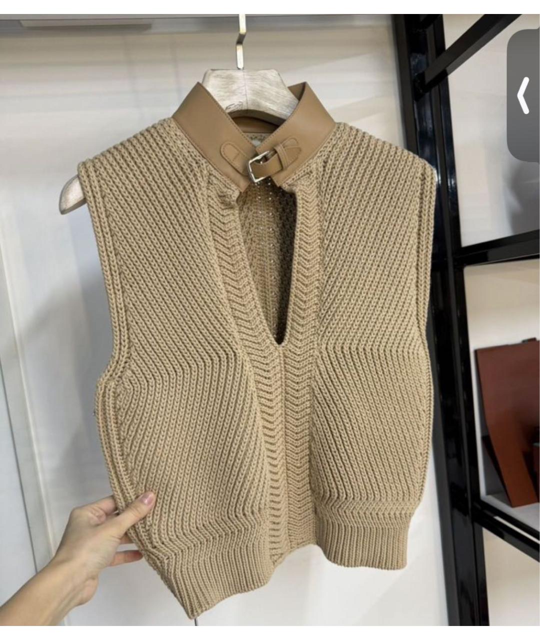 HERMES Бежевая жилетка, фото 7