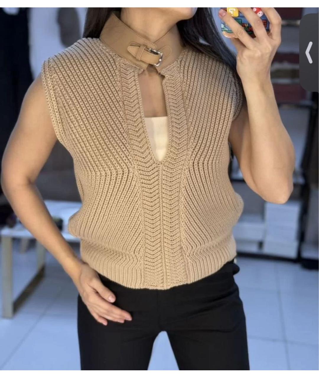 HERMES Бежевая жилетка, фото 5