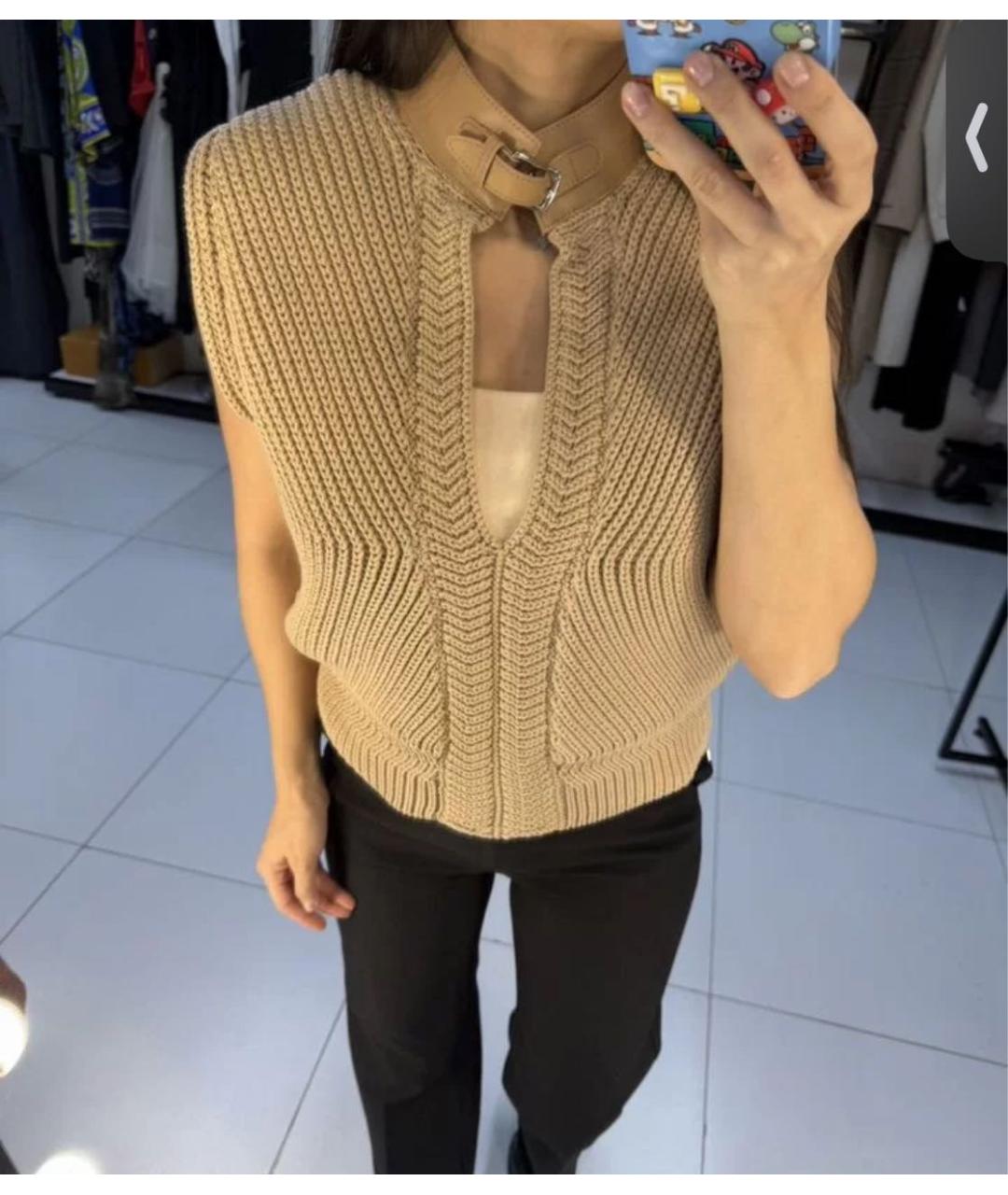 HERMES Бежевая жилетка, фото 6