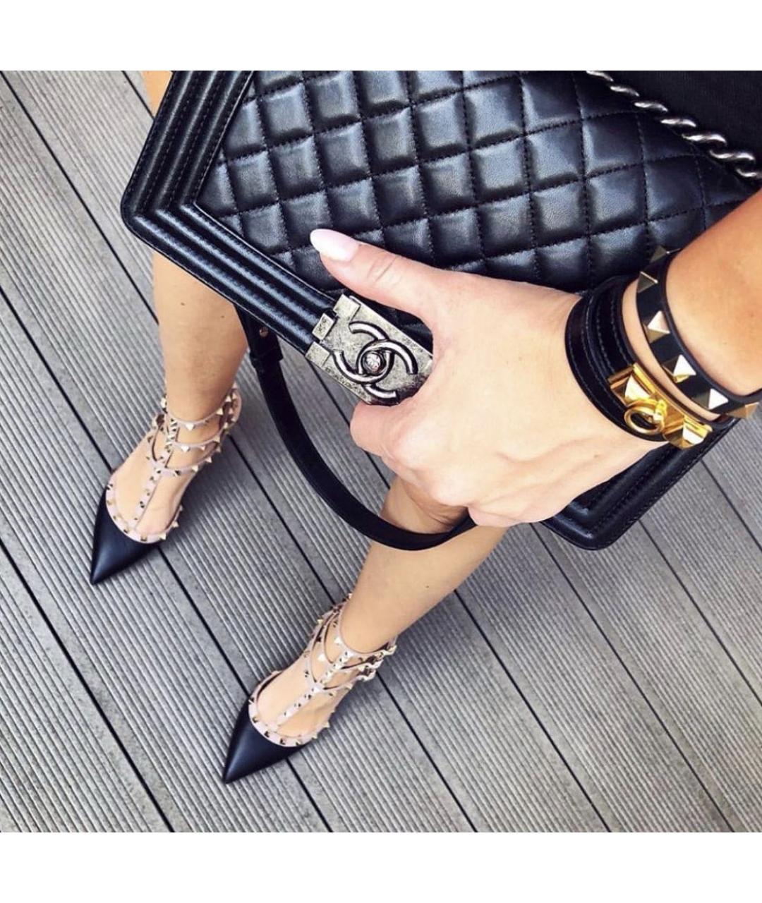 VALENTINO Коричневый кожаный браслет, фото 2