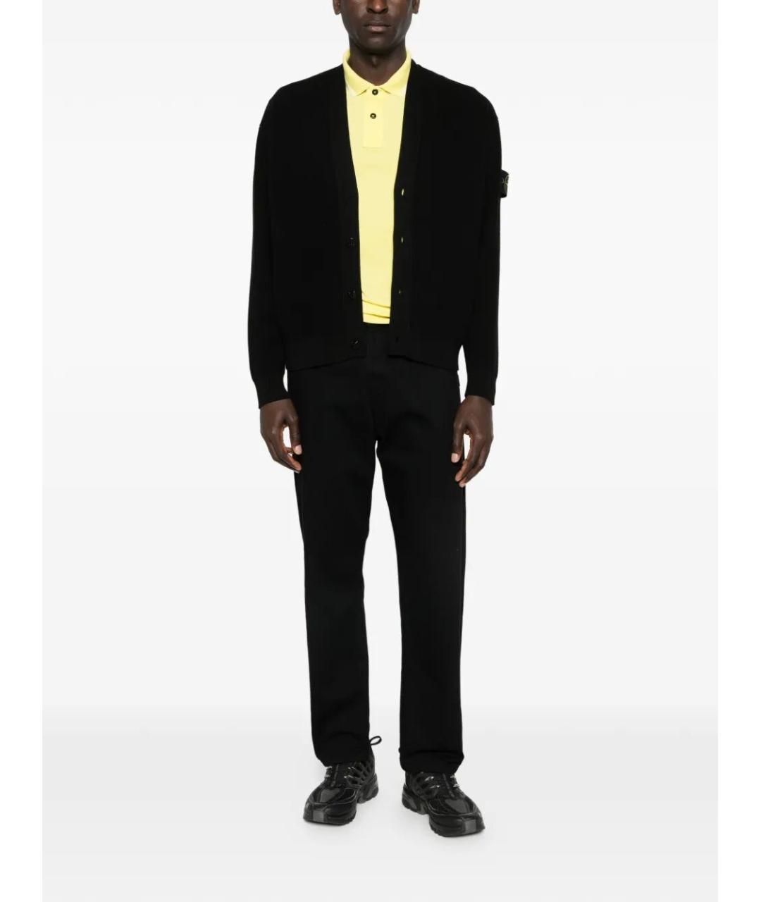 STONE ISLAND Черный хлопковый кардиган, фото 2