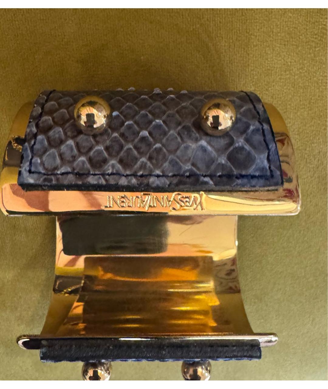 SAINT LAURENT Серый металлический браслет, фото 2