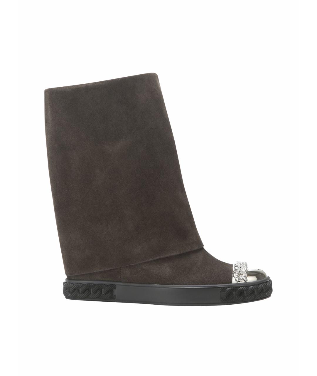 CASADEI Черные замшевые сапоги, фото 1