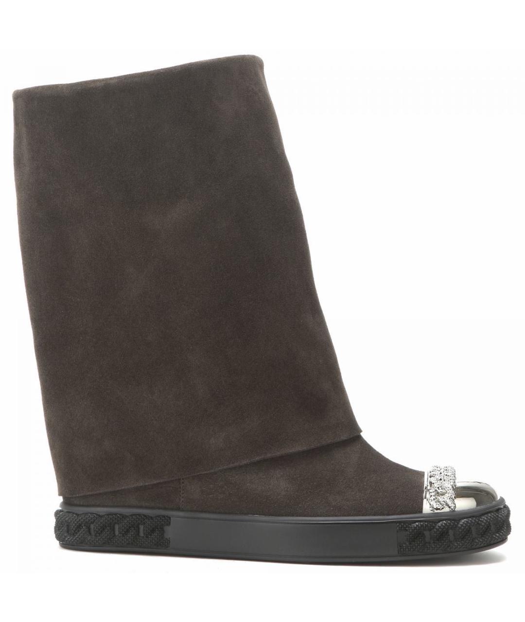 CASADEI Черные замшевые сапоги, фото 5