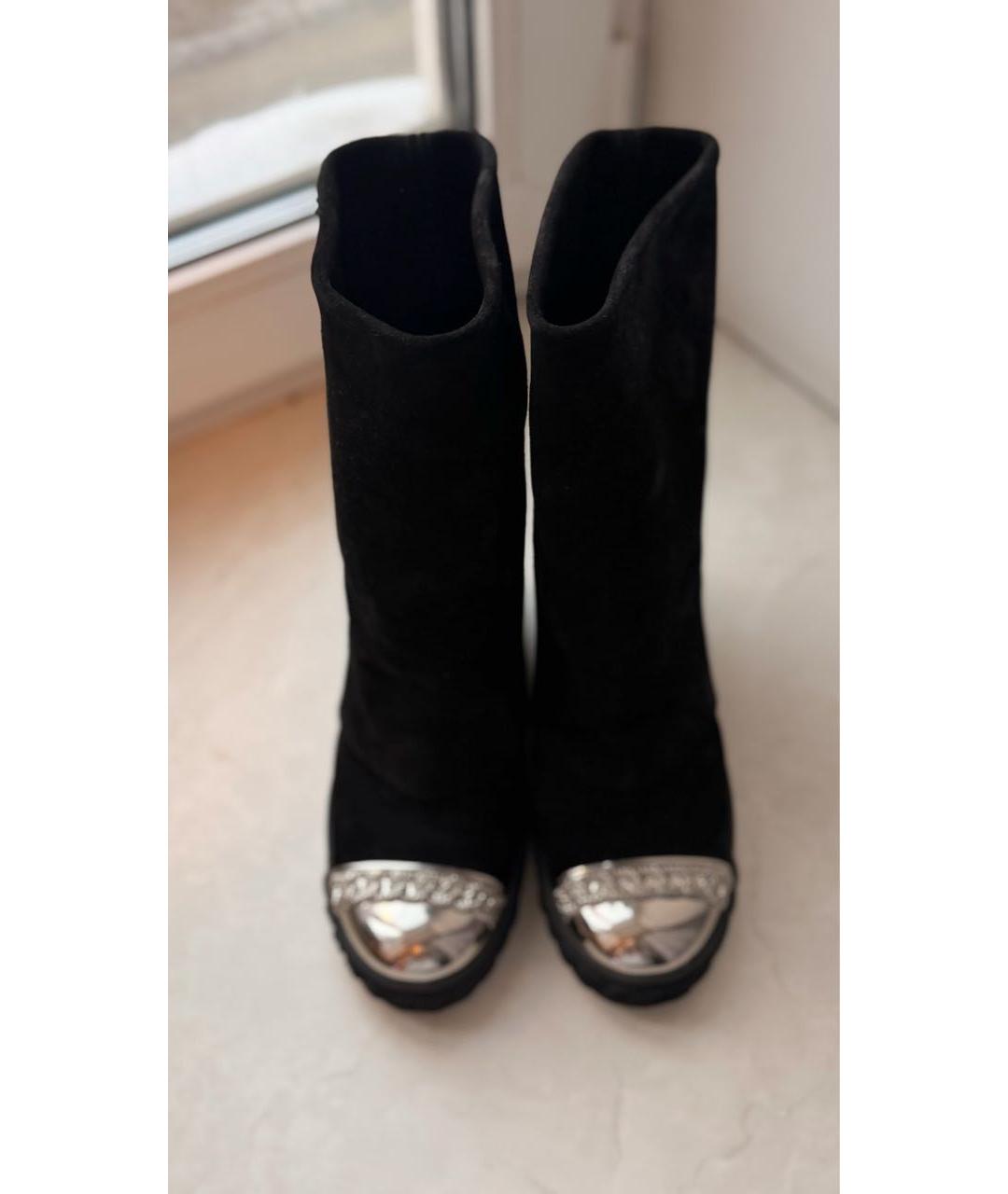 CASADEI Черные замшевые сапоги, фото 2