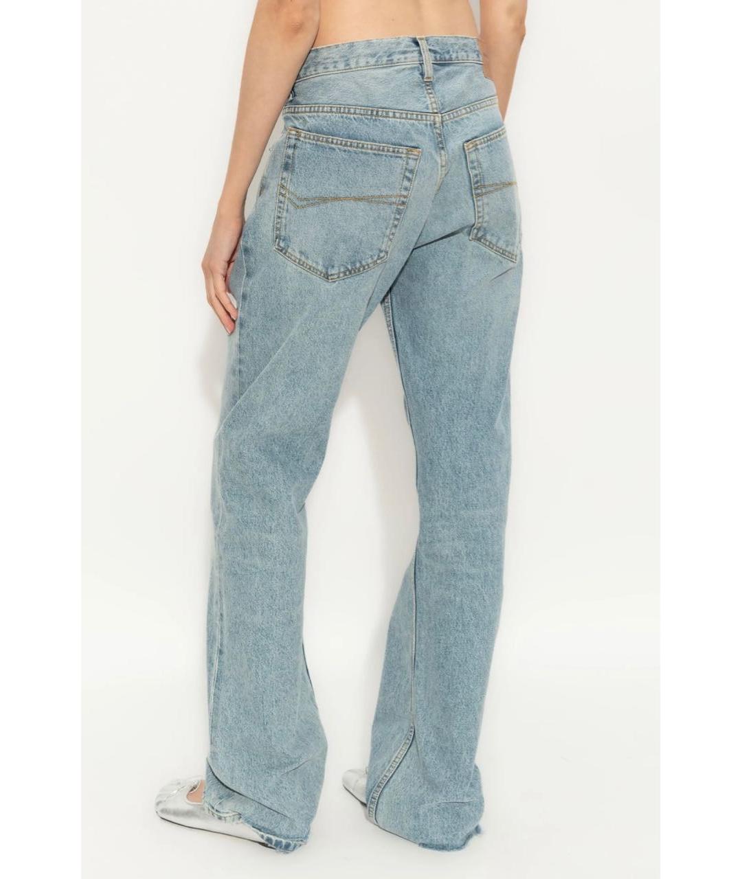 BALENCIAGA Голубые хлопковые прямые джинсы, фото 5