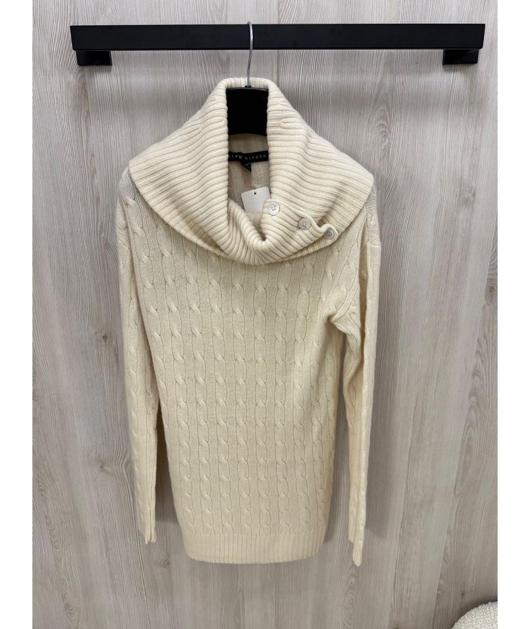 RALPH LAUREN Бежевый кашемировый джемпер / свитер, фото 6