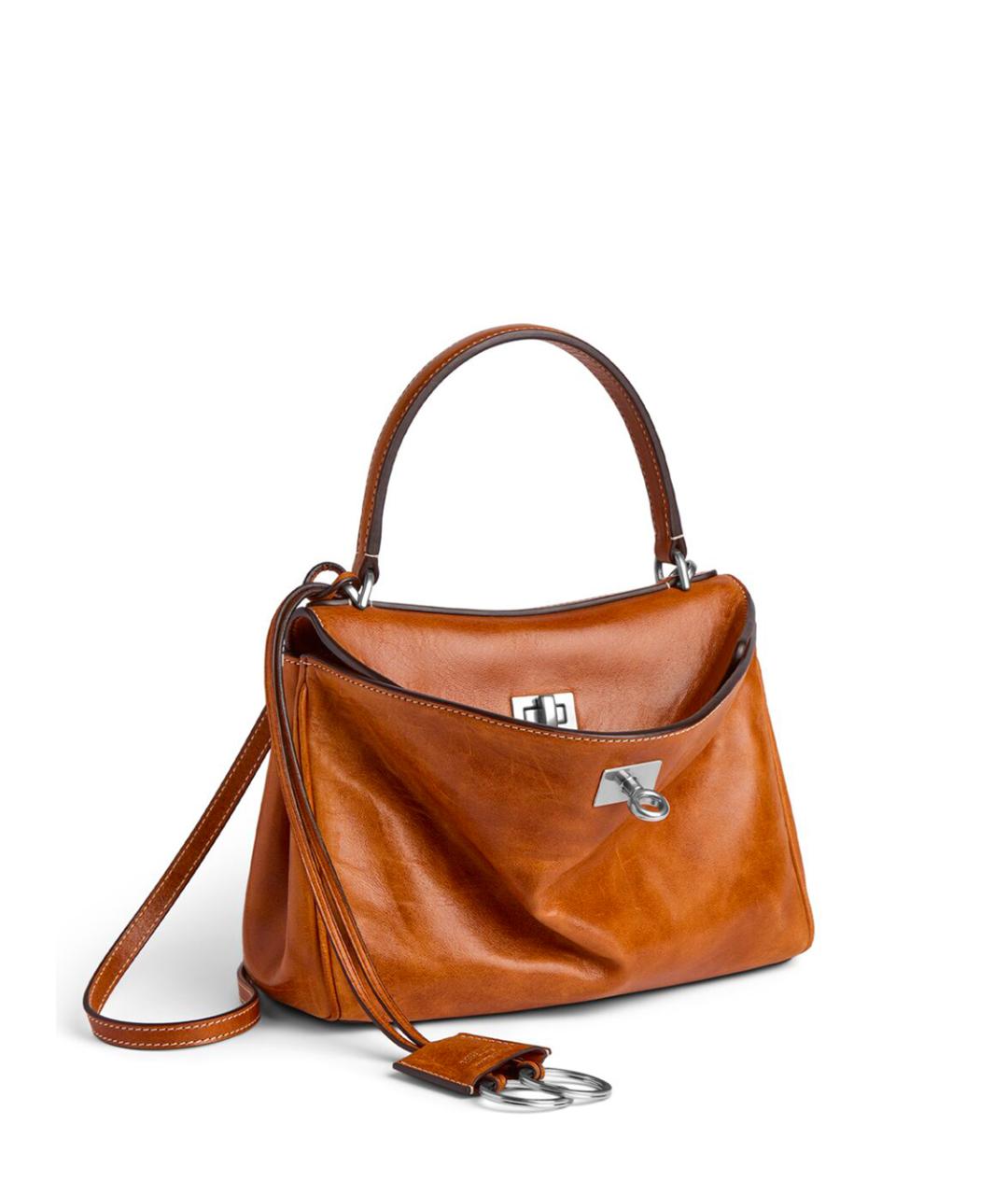 BALENCIAGA Коричневая кожаная сумка тоут, фото 2