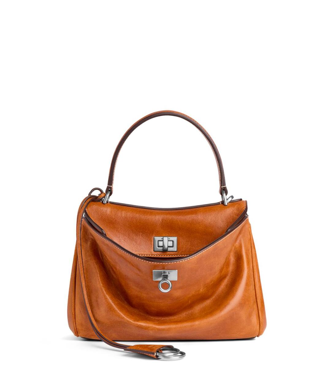 BALENCIAGA Коричневая кожаная сумка тоут, фото 1