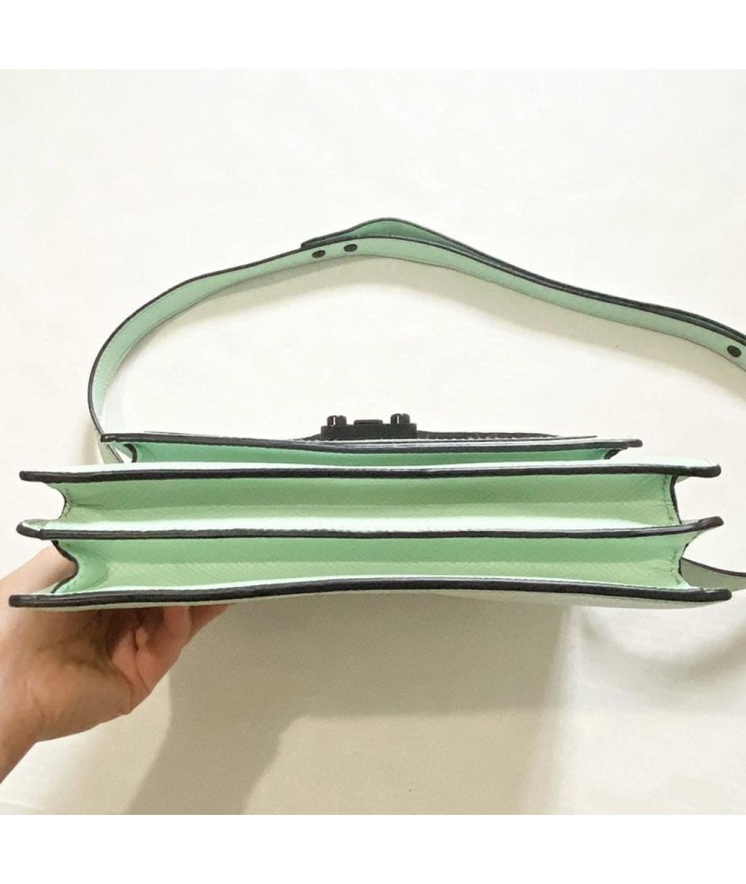 LOEFFLER RANDALL Бирюзовая кожаная сумка через плечо, фото 9