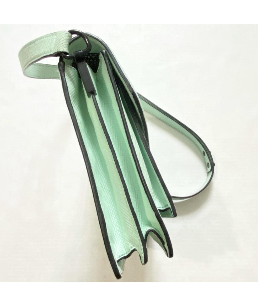 LOEFFLER RANDALL Бирюзовая кожаная сумка через плечо, фото 6