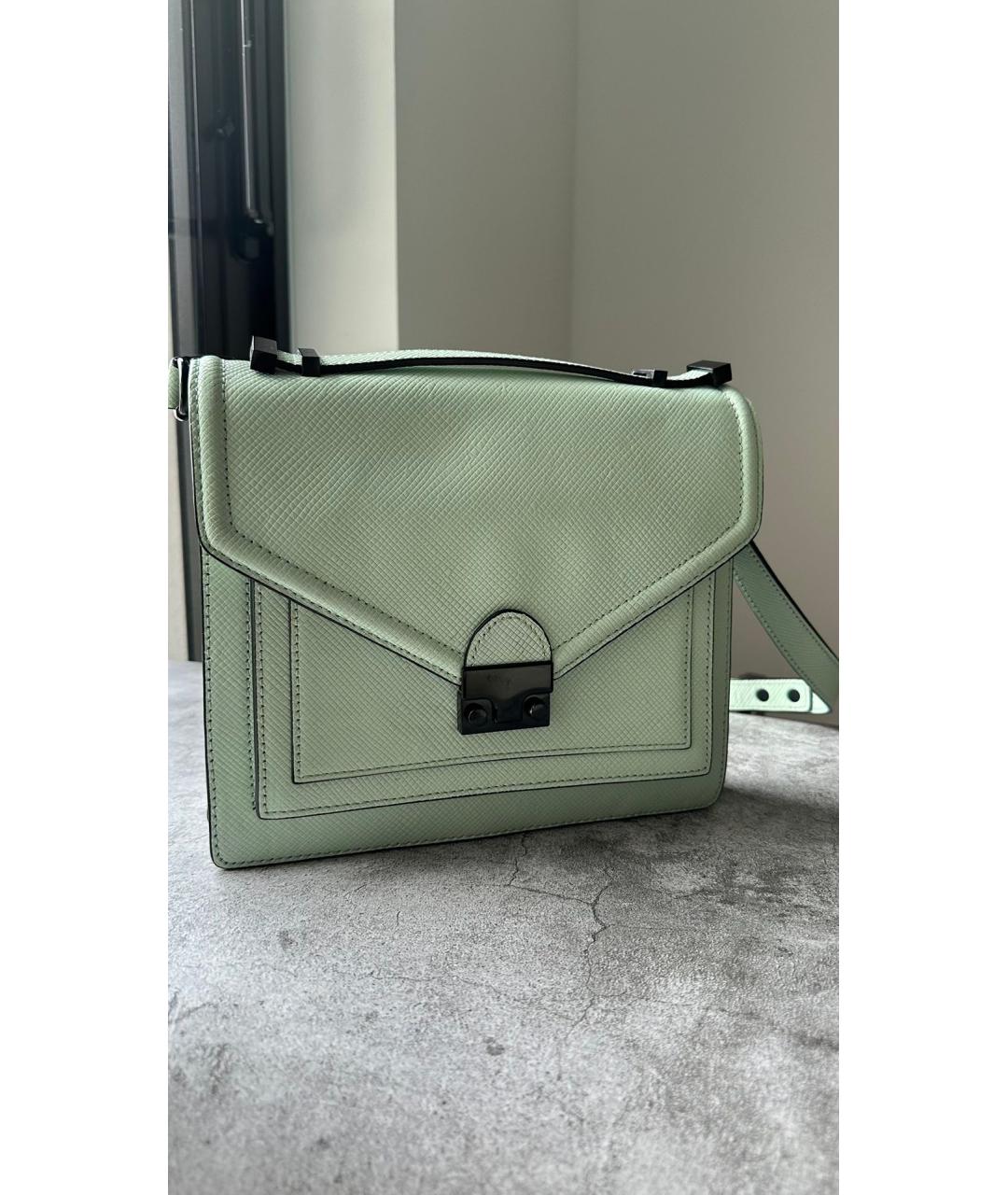 LOEFFLER RANDALL Бирюзовая кожаная сумка через плечо, фото 2