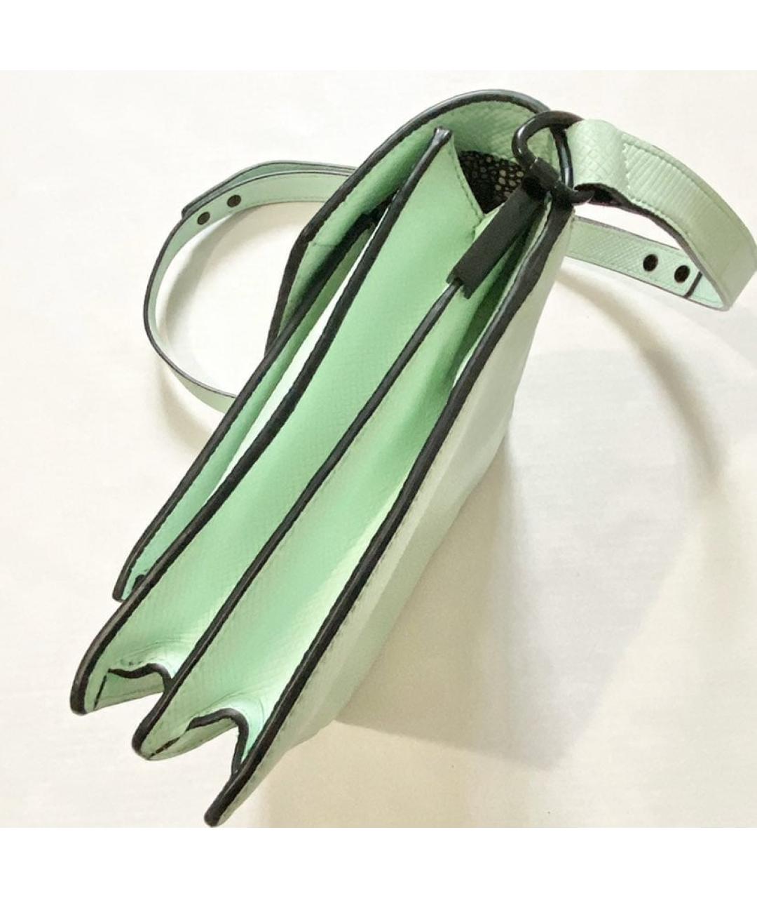 LOEFFLER RANDALL Бирюзовая кожаная сумка через плечо, фото 8