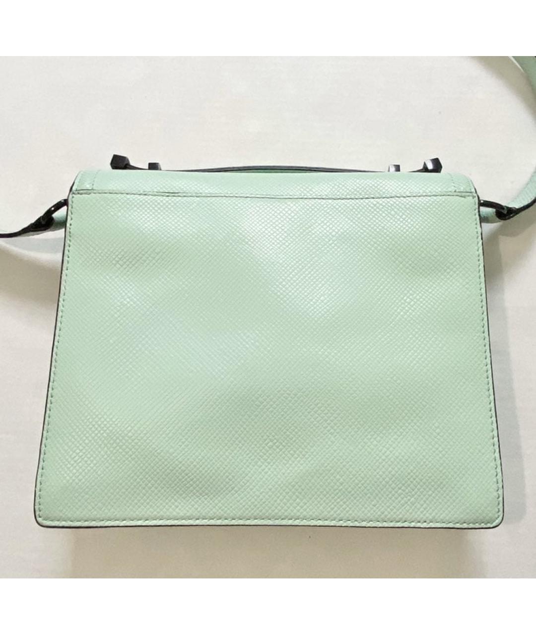 LOEFFLER RANDALL Бирюзовая кожаная сумка через плечо, фото 7